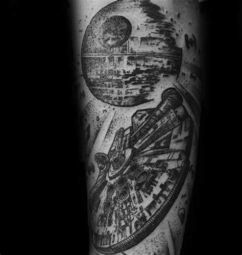millennium falcon tattoo designs  men star wars ideas
