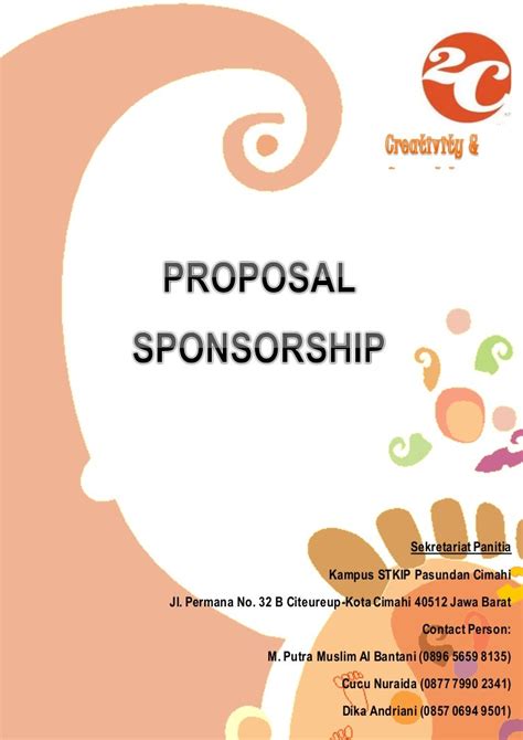 Cover proposal sponsorship