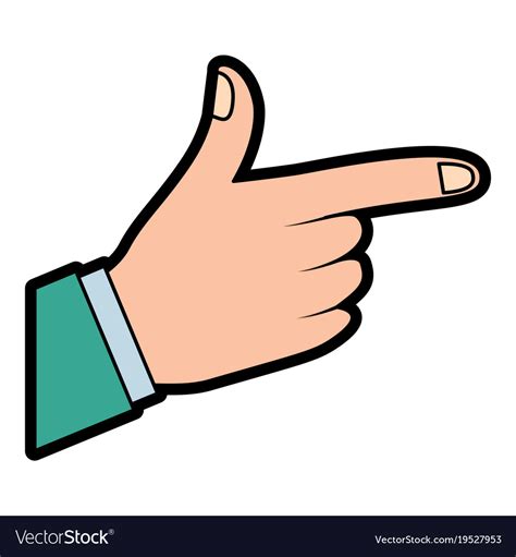 Hand Indicating Or Showing Direction By Pointing Vector Image