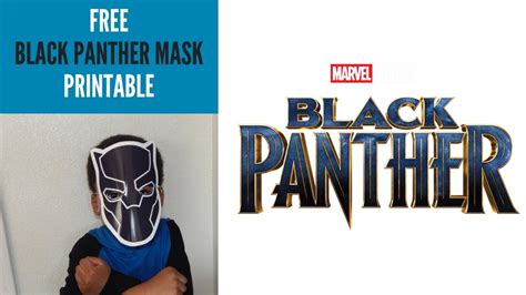 Diy Black Panther Mask Free Printable Youtube