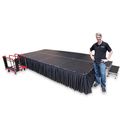 Totalpackage™ 8x16 Lightweight Portable Stage Kit Stagedrop