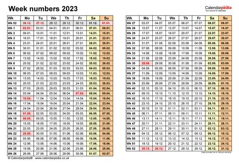 Awasome Calendar 2023 With Week Numbers References Kelompok Belajar