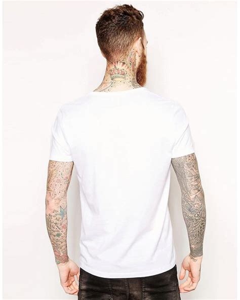 Asos T Shirt With Deep V Neck In White For Men Save 20 Lyst