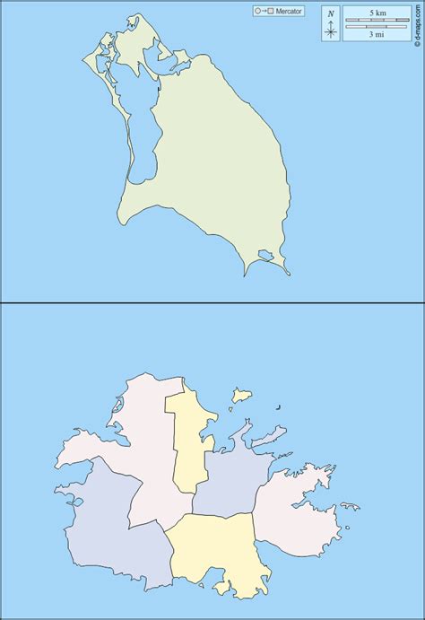 Antigua Y Barbuda Mapa Gratuito Mapa Mudo Gratuito Mapa En Blanco
