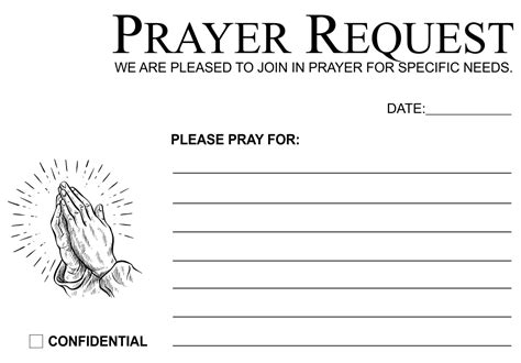 Printable Prayer Request Form Pdf Printable Form Templates And Letter