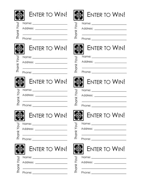 Numbered Printable Raffle Tickets 3 Tickets For 500 10 Tickets For