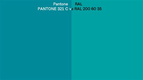 Pantone 321 C Vs Ral Ral 200 60 35 Side By Side Comparison