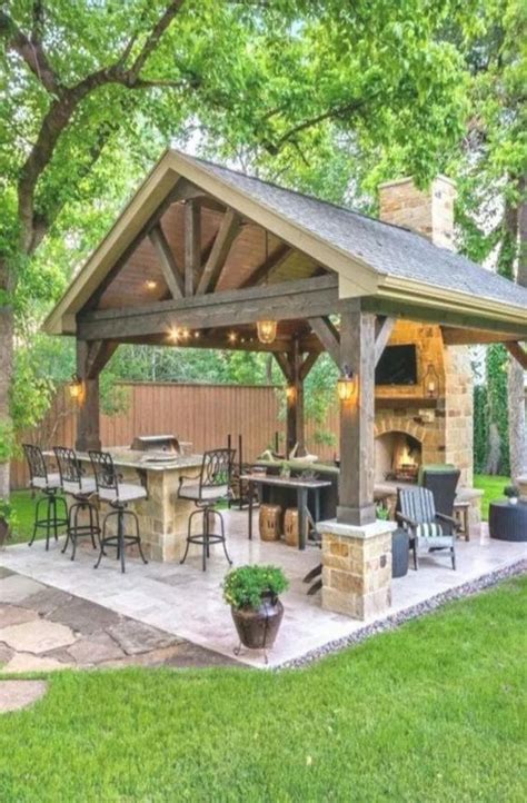 How to build a backyard pavilion? 32 Best Backyard Pavilion Ideas-Covered Outdoor Structure ...