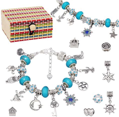 Ak Kyc Girls Charm Bracelet Making Kit Setdiy Jewellery Making Kits