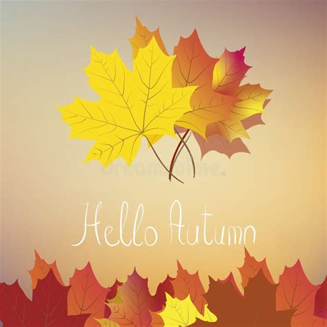 Hello Autumn Stock Vector Illustration Of Leaf Design 48929640