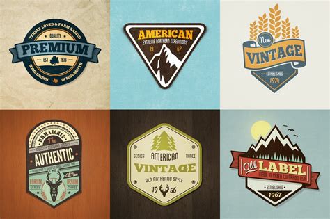 20 Best Vintage Icon Packs Badges And Insignias Free And Premium