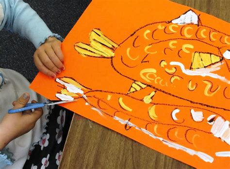 Upstream Salmon Art Project For Kinders Deep Space Sparkle