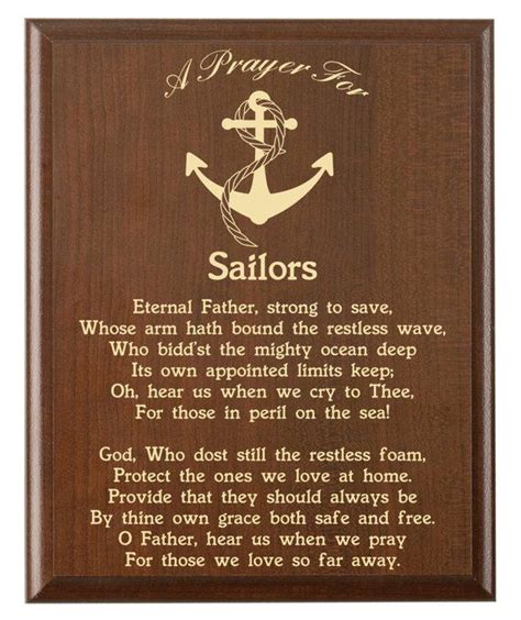 Boat Owner Prayer Plaque Personalized Sailor T Naval Etsy