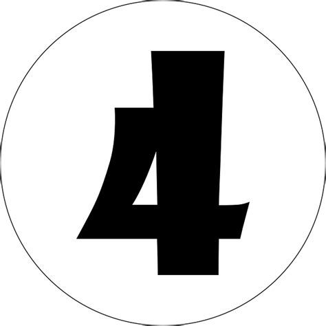 Four 4 Number · Free vector graphic on Pixabay
