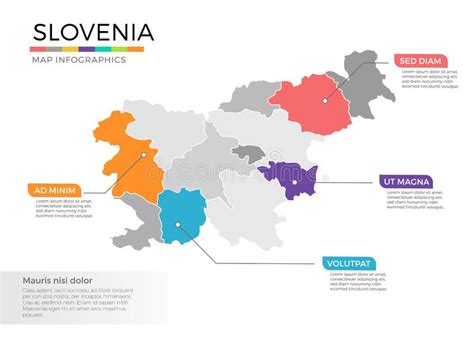Plantilla Del Vector Del Infographics Del Mapa De Eslovenia Con
