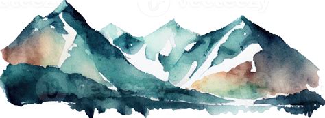 Free Mountains Watercolor Illustration 22314418 Png With Transparent