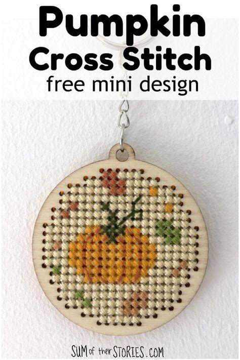 Cross stitch patterns that tell stories. Pumpkin Cross Stitch Free Mini Design — Sum of their ...