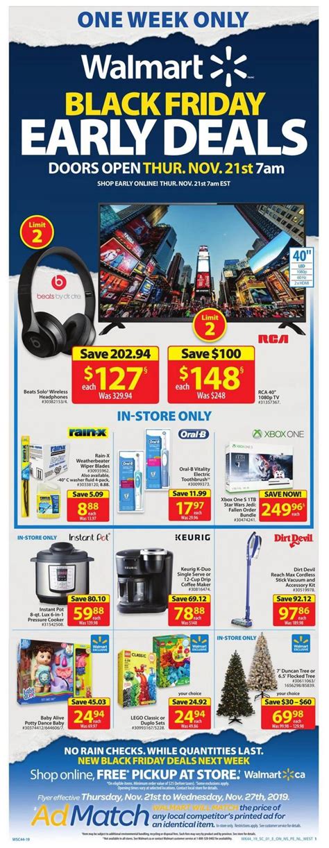 What Time Are Black Friday Deals At Walmart - Walmart Early Black Friday Deals Flyer November 21 to 27
