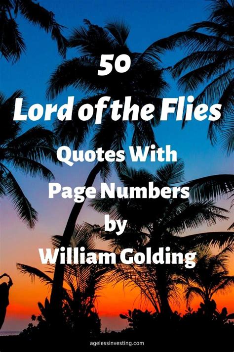 70 Lord Of The Flies Quotes With Page Numbers By William Golding