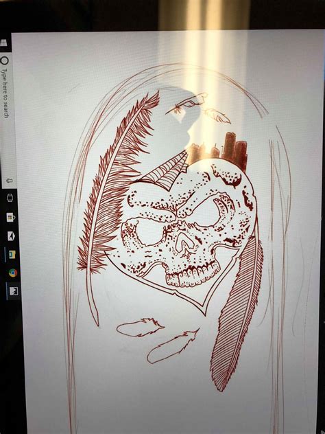 Aof Heart Skull Tattoo Design Alexisonfire