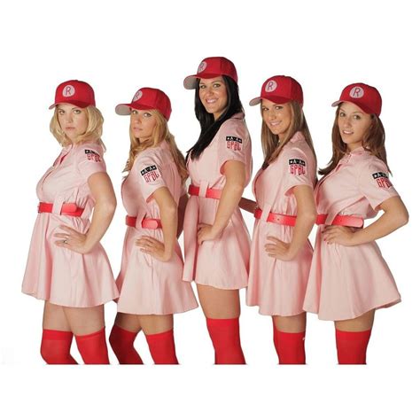 Rockford Peaches Aagpbl Pink Baseball Womens Costume Dress