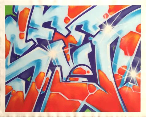Graffiti Artist Seen Wildstyle 17 Aerosol On Canvas Dirtypilot