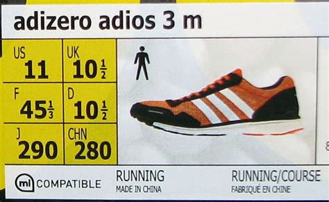 Adidas Shoe Size Chart