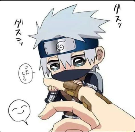 Hatake Kakashi Cute Chibi Young Childhood Text Child Naruto