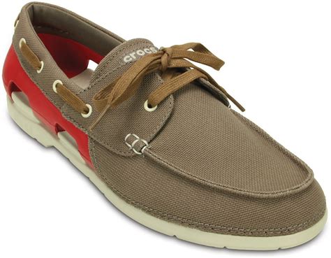 Crocs Beach Line Lace Up M Boat Shoe For Men Buy Brown Color Crocs