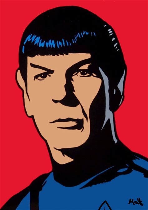Mr Spock Star Trek Pop Art Greetings Card From The Original Matt Smith Painting Star Trek