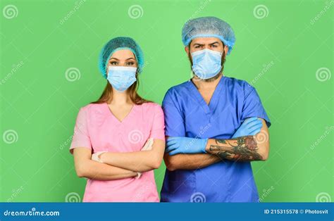 Teamwork Nurse And Doctor Woman And Man Work At Hospital Private