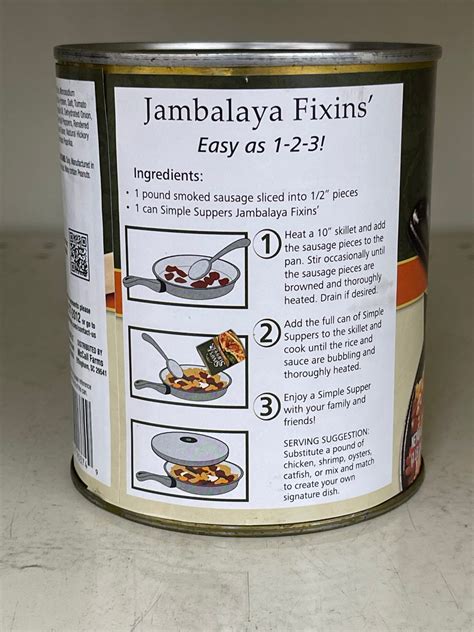 4 Cans Margaret Holmes Simple Suppers Jambalaya Fixins Dinner 27 Oz