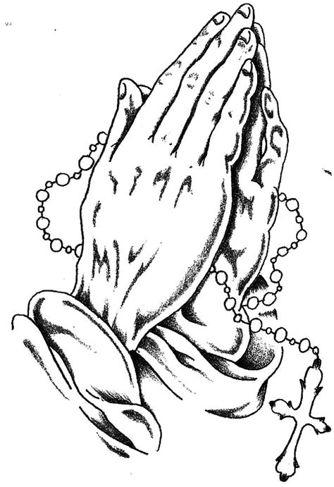 Praying Hands Coloring Page Free Haleyropwright