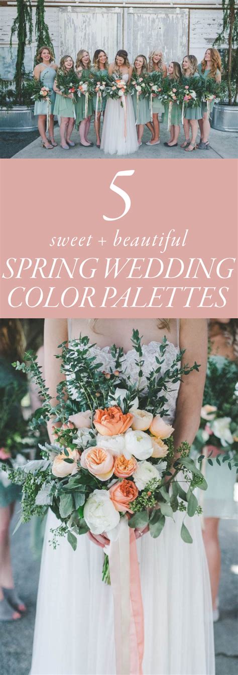 5 Sweet Spring Wedding Color Palette Ideas Weddings