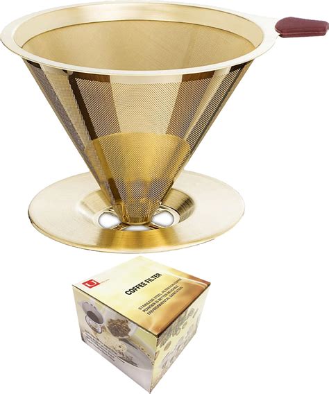 Pour Over Gold Coffee Filtertitanium Coated Permanent