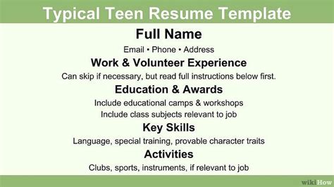 12 posts related to teenager first job resume examples. Create a Resume for a Teenager | How to make resume, Resume tips no experience, Create a resume