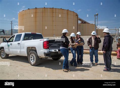 A Federal Bureau Of Land Management Team Inspects Crude Oil Storage