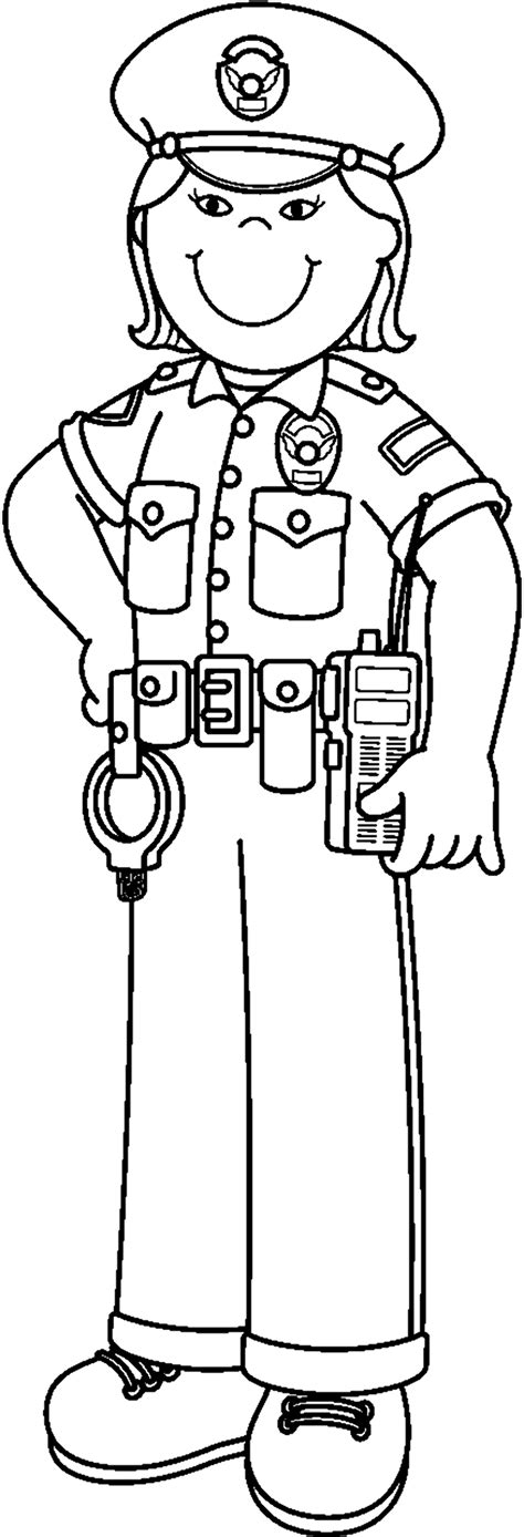 Download High Quality Police Officer Clipart Black And White