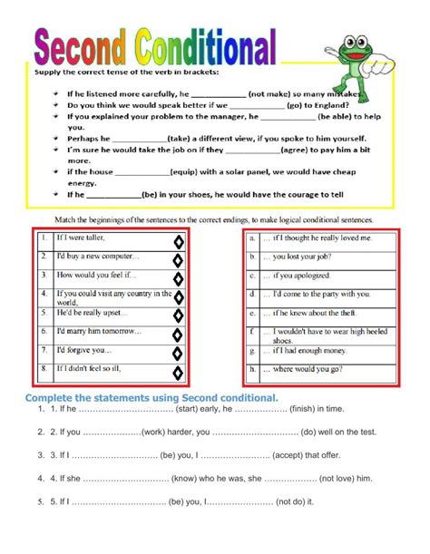 Toefl ibt speaking questions, samples, and topics: Second conditional interactive and downloadable worksheet ...