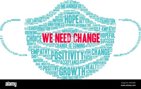 We Need Change Word Cloud On A White Background Stock Vector Image