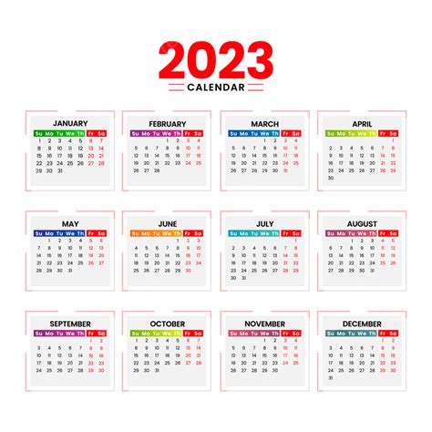 Calendar 2023 Vector Calendar 2023 2023 2023 Calendar Png And Vector