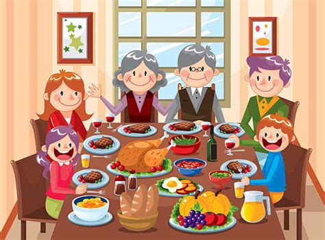 Upload, livestream, and create your own videos, all in hd. Royalty Free Family Dinner Clip Art, Vector Images ...