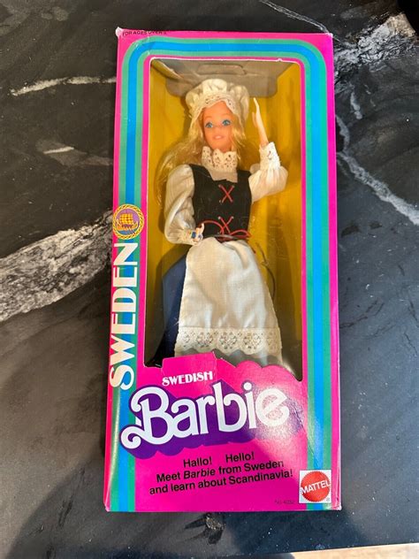 vintage 1982 swedish barbie doll 4032 dolls of the world never used ebay
