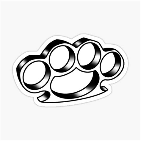 Knuckle Dusters Sticker For Sale By Drawingsbydarcy Redbubble