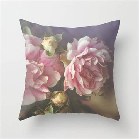 Items Similar To Pink Roses Toss Pillow Cover Dark Home Decor Cottage
