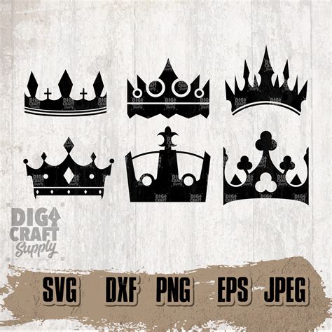 17 Crowns Bundle Svg Digital Downloads Bundle Svg Crown Etsy