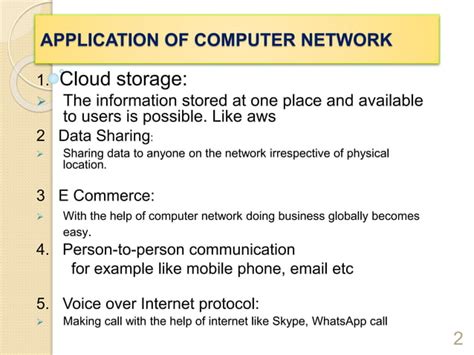 Five Applications Of Computer Network