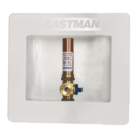 This ice maker installation kit has everything you need for installation. Eastman 1/2 in. Crimp Plastic Ice Maker Outlet Box with ...