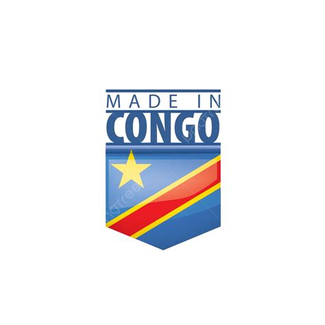 Ilustrasi Vektor Bendera Republik Demokratik Kongo Dengan Latar