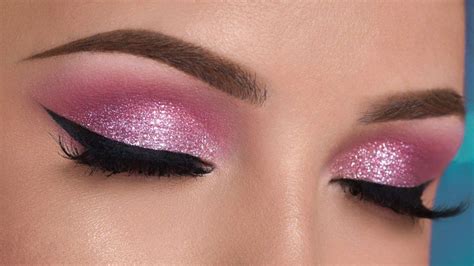 Pink Glitter Smokey Eye Makeup Tutorial Makeup Project Maquillaje De Ojos Quinceañera